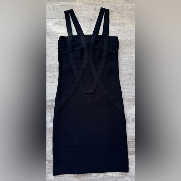 BEBE Double X Bandage Black Dress (NWT) - Picture 1 of 9